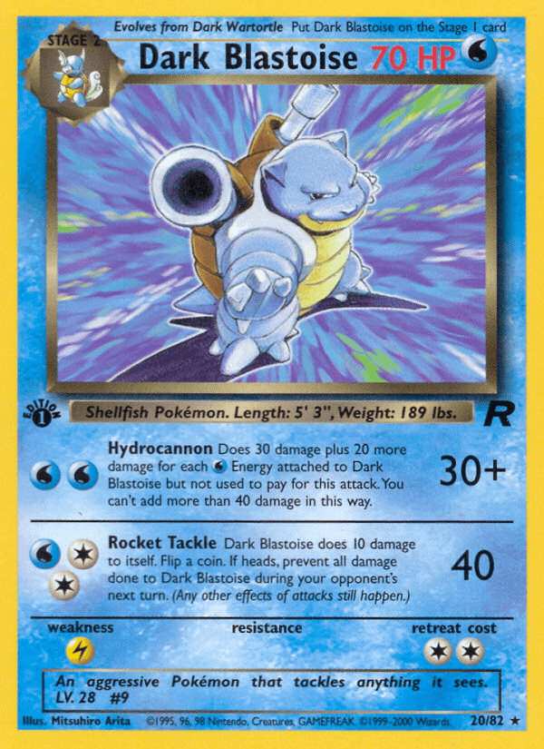 Dark Blastoise (20/82) [Team Rocket 1st Edition] - POKÉ JEUX