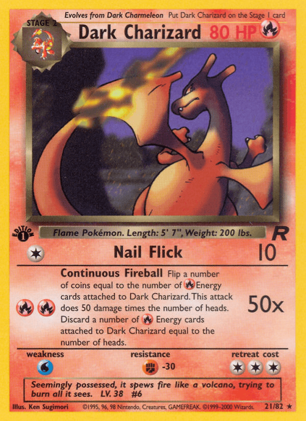 Dark Charizard (21/82) [Team Rocket 1st Edition] - POKÉ JEUX