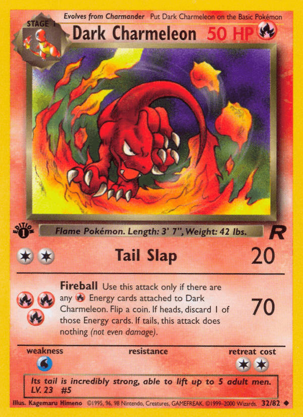 Dark Charmeleon (32/82) [Team Rocket 1st Edition] - POKÉ JEUX