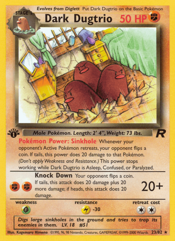 Dark Dugtrio (23/82) [Team Rocket 1st Edition] - POKÉ JEUX