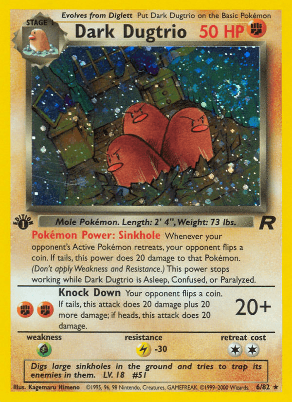 Dark Dugtrio (6/82) [Team Rocket 1st Edition] - POKÉ JEUX