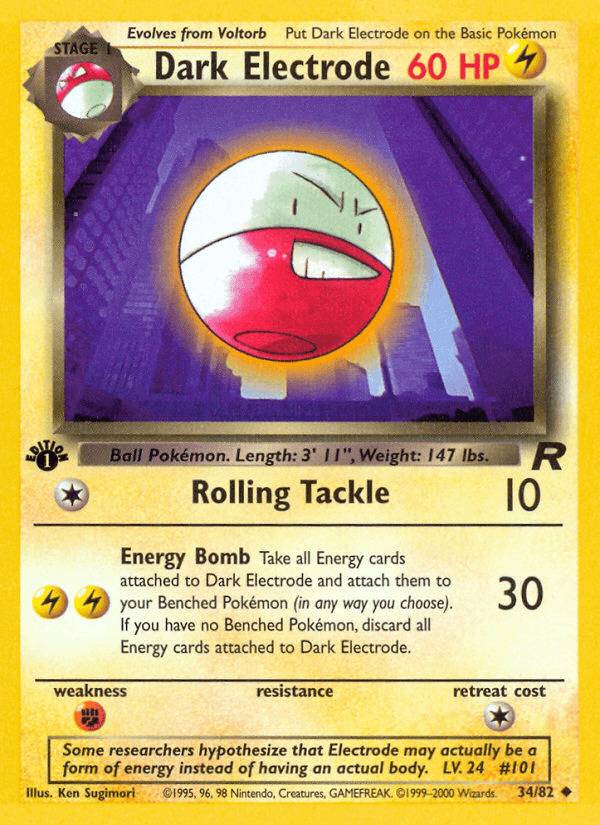 Dark Electrode (34/82) [Team Rocket 1st Edition] - POKÉ JEUX