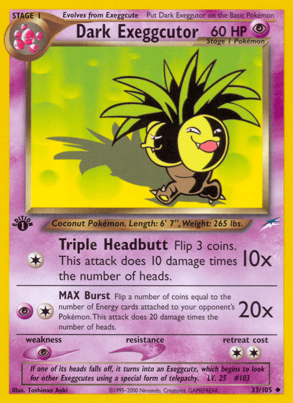 Dark Exeggutor (33/105) [Neo Destiny 1st Edition] - POKÉ JEUX