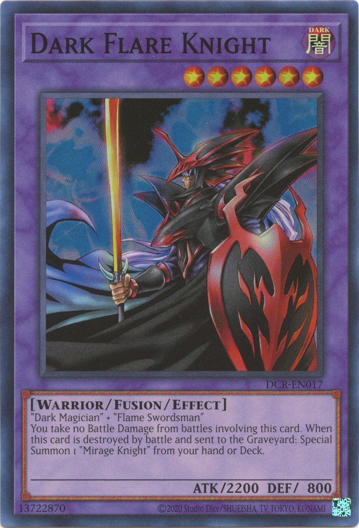 Dark Flare Knight (25th Anniversary) [DCR-EN017] Super Rare - POKÉ JEUX