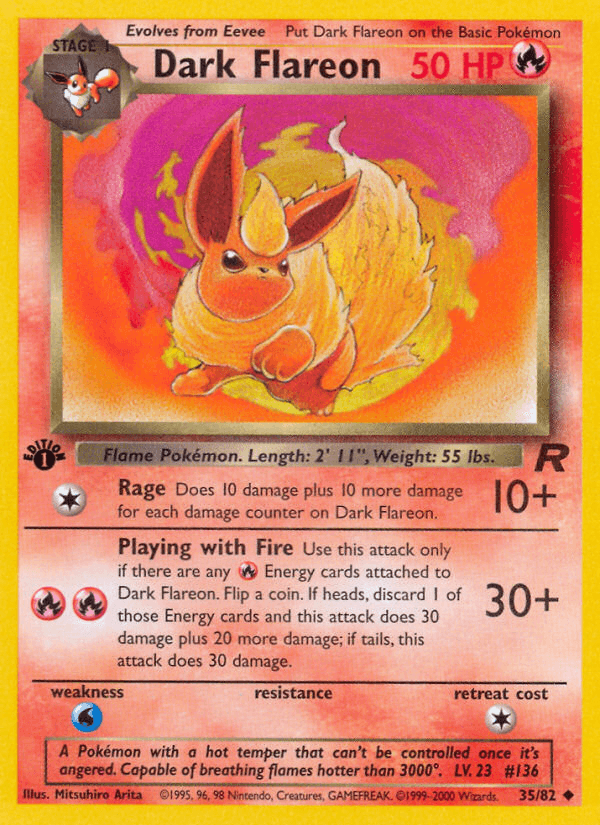 Dark Flareon (35/82) [Team Rocket 1st Edition] - POKÉ JEUX