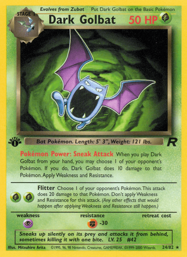 Dark Golbat (24/82) [Team Rocket 1st Edition] - POKÉ JEUX