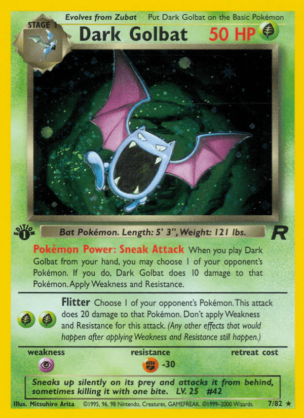 Dark Golbat (7/82) [Team Rocket 1st Edition] - POKÉ JEUX