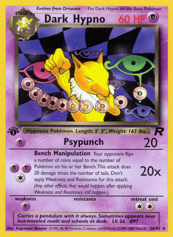 Dark Hypno (26/82) [Team Rocket 1st Edition] - POKÉ JEUX