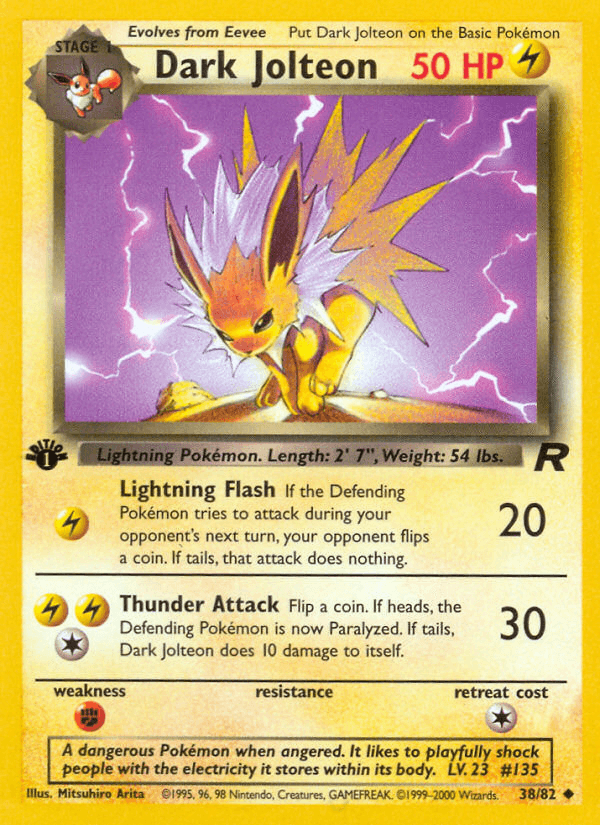 Dark Jolteon (38/82) [Team Rocket 1st Edition] - POKÉ JEUX