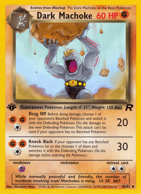 Dark Machoke (40/82) [Team Rocket 1st Edition] - POKÉ JEUX