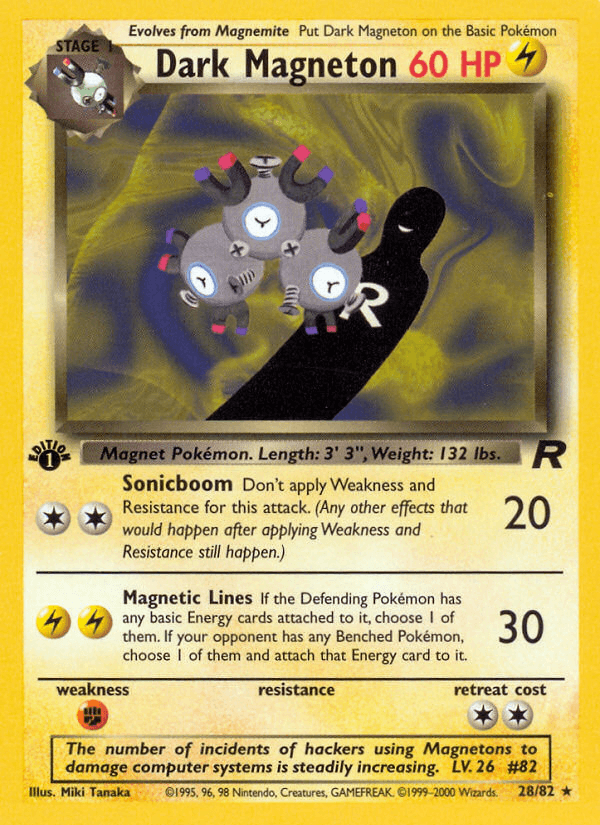 Dark Magneton (28/82) [Team Rocket 1st Edition] - POKÉ JEUX