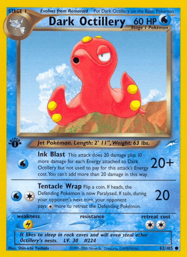 Dark Octillery (62/105) [Neo Destiny 1st Edition] - POKÉ JEUX