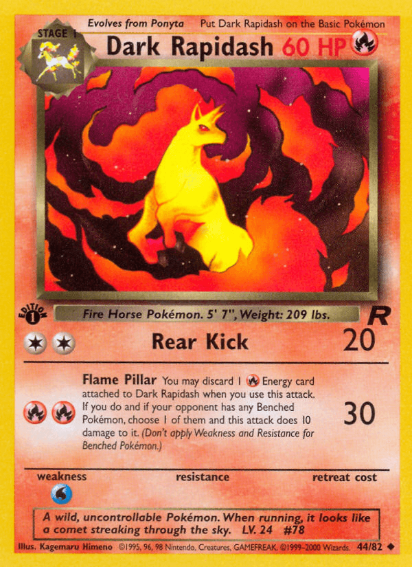 Dark Rapidash (44/82) [Team Rocket 1st Edition] - POKÉ JEUX