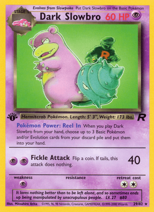 Dark Slowbro (29/82) [Team Rocket 1st Edition] - POKÉ JEUX