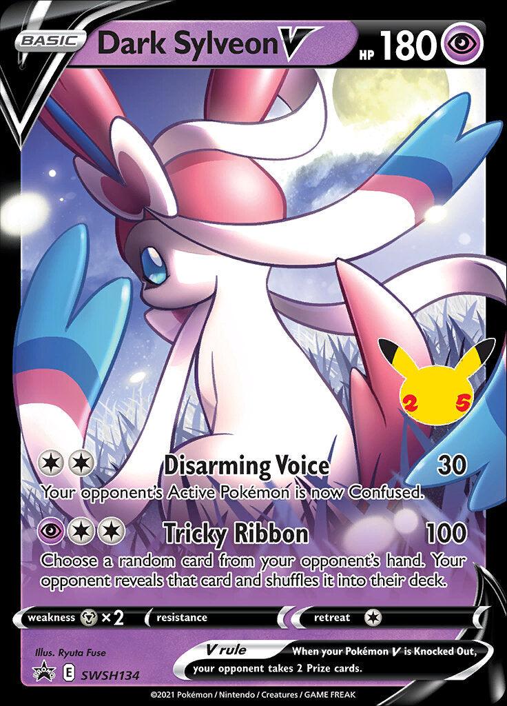 Dark Sylveon V (SWSH134) (Celebrations) [Sword & Shield: Black Star Promos] - POKÉ JEUX