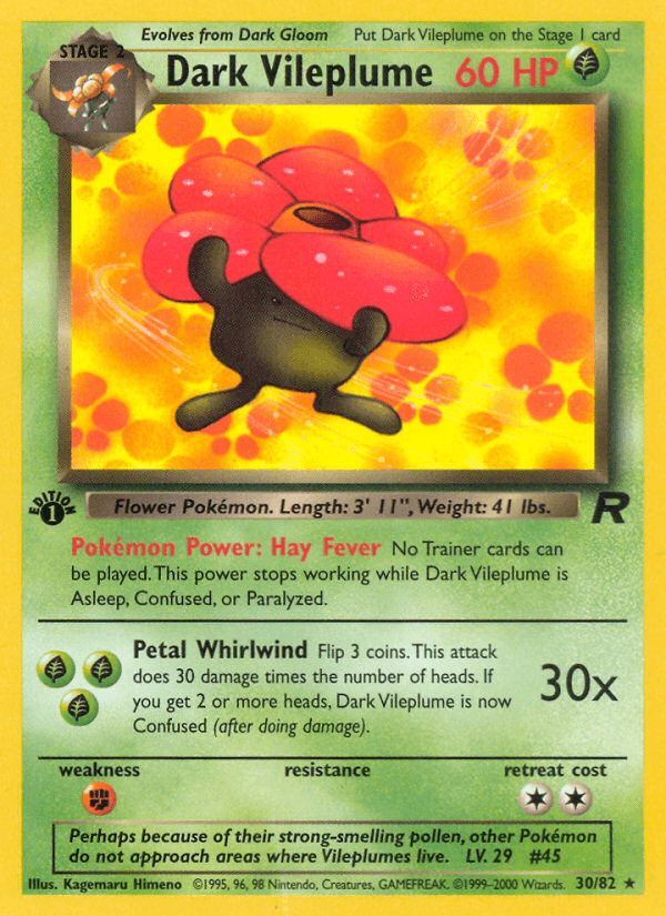 Dark Vileplume (30/82) [Team Rocket 1st Edition] - POKÉ JEUX