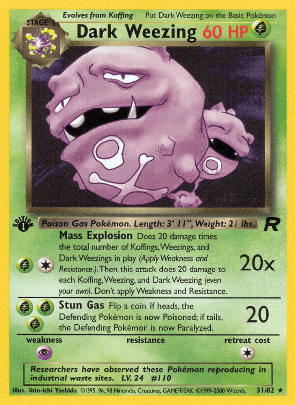 Dark Weezing (31/82) [Team Rocket 1st Edition] - POKÉ JEUX