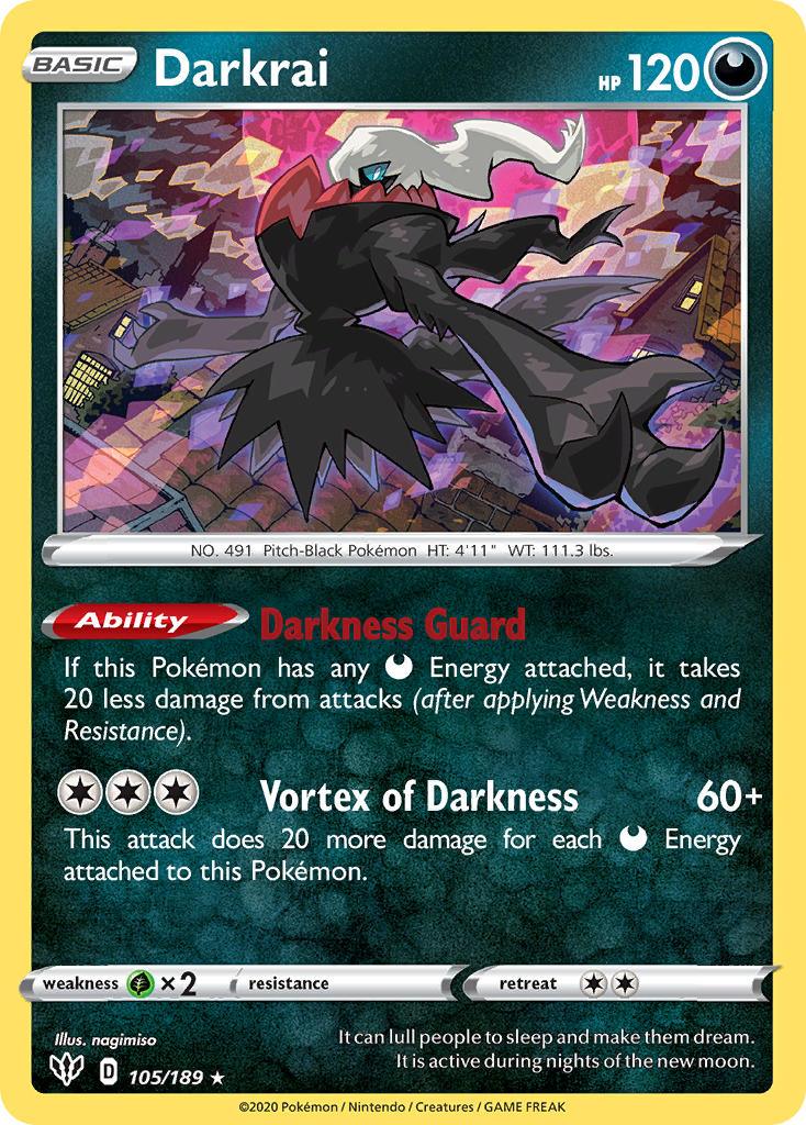 Darkrai (105/189) (Theme Deck Exclusive) [Sword & Shield: Darkness Ablaze] - POKÉ JEUX