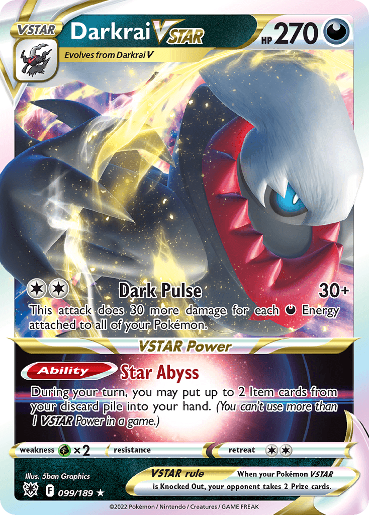 Darkrai VSTAR (099/189) (Jumbo Card) [Sword & Shield: Astral Radiance] - POKÉ JEUX