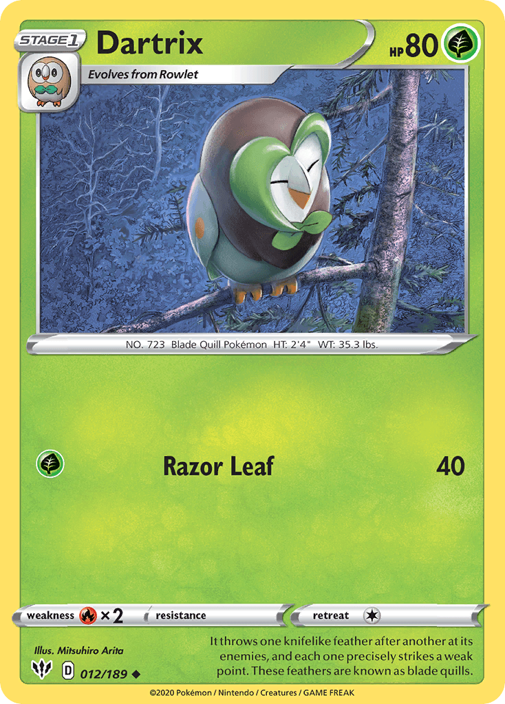 Dartrix (012/189) [Sword & Shield: Darkness Ablaze] - POKÉ JEUX