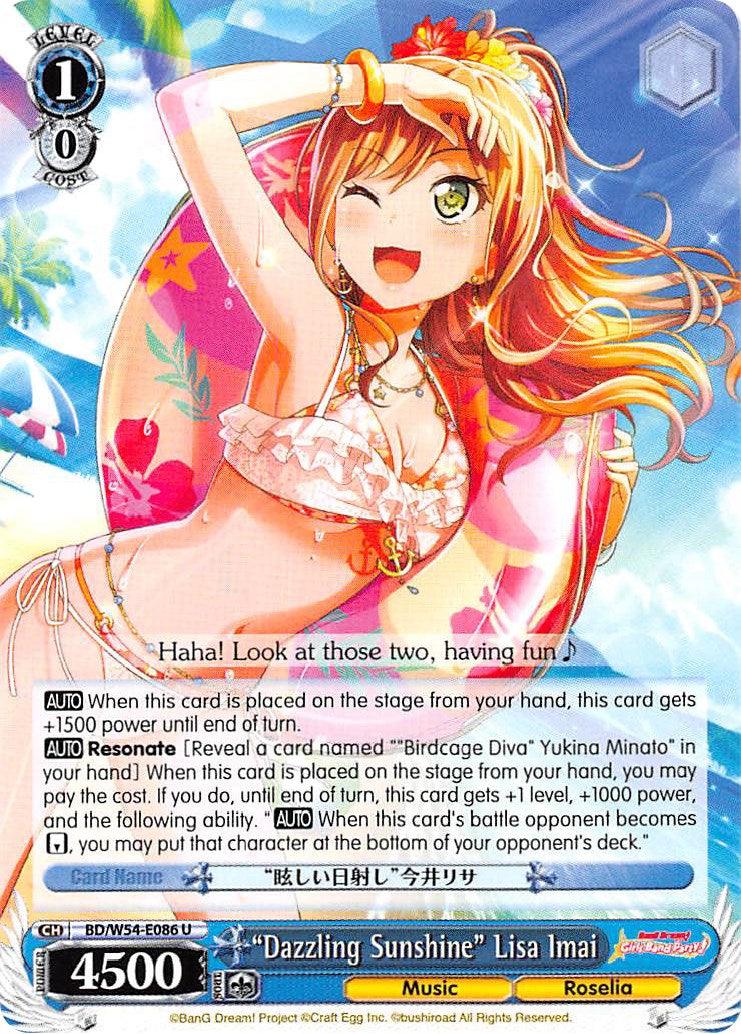 "Dazzling Sunshine" Lisa Imai (BD/W54-E086 U) [BanG Dream! Girls Band Party!] - POKÉ JEUX