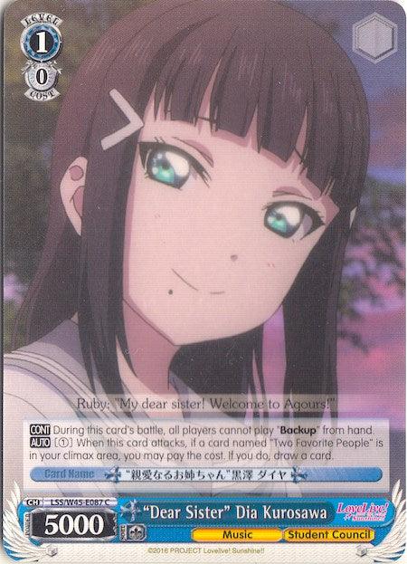 "Dear Sister" Dia Kurosawa (LSS/W45-E087 C) [Love Live! Sunshine!!] - POKÉ JEUX