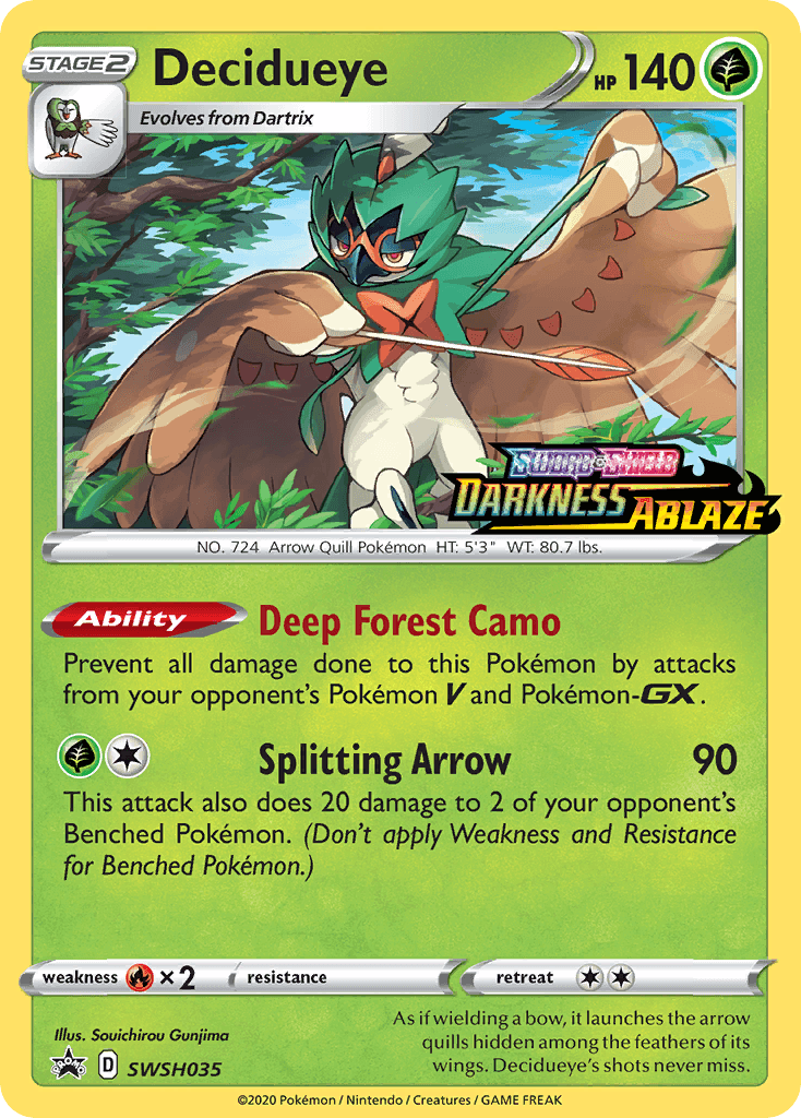 Decidueye (SWSH035) (Prerelease Promo) [Sword & Shield: Black Star Promos] - POKÉ JEUX