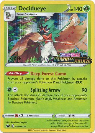 Decidueye (SWSH035) (Staff Prerelease Promo) [Sword & Shield: Black Star Promos] - POKÉ JEUX