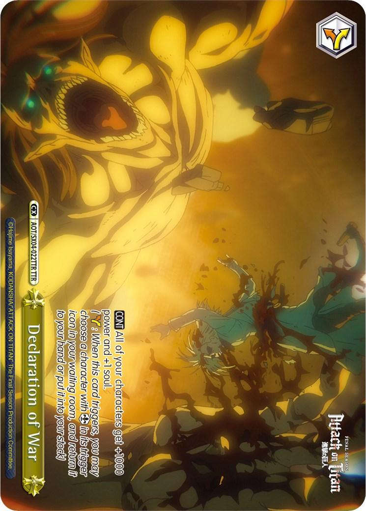 Declaration of War (Foil) [Attack On Titan: Final Season] - POKÉ JEUX