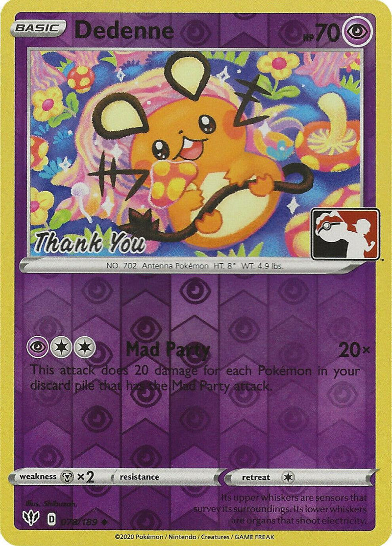 Dedenne (078/189) (Thank You Promo) [Sword & Shield: Darkness Ablaze] - POKÉ JEUX