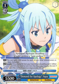 "Demand for Apology" Aqua (KS/W49-E093 C) [KonoSuba] - POKÉ JEUX