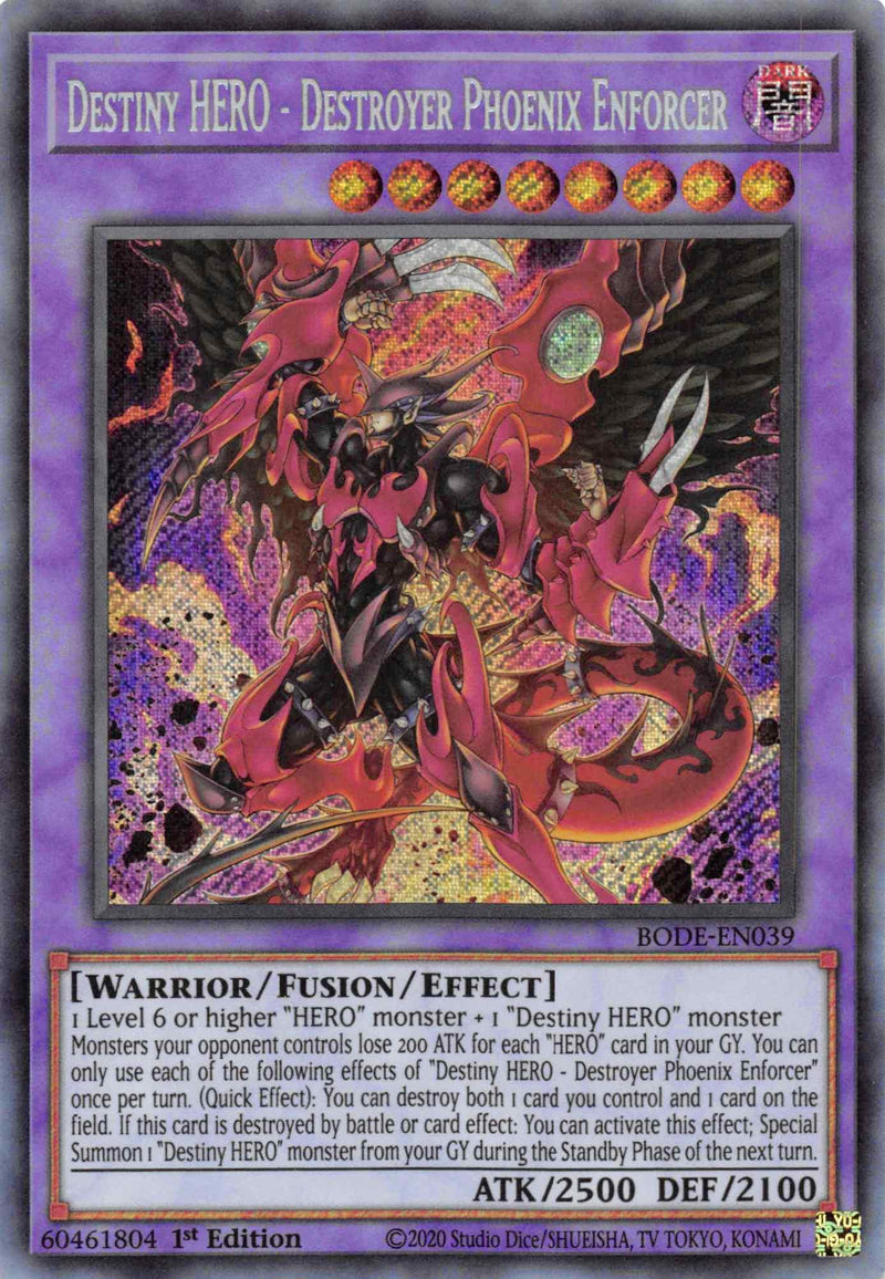 Destiny HERO - Destroyer Phoenix Enforcer [BODE-EN039] Secret Rare - POKÉ JEUX