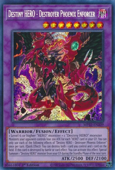 Destiny HERO - Destroyer Phoenix Enforcer [MP22-EN209] Prismatic Secret Rare - POKÉ JEUX