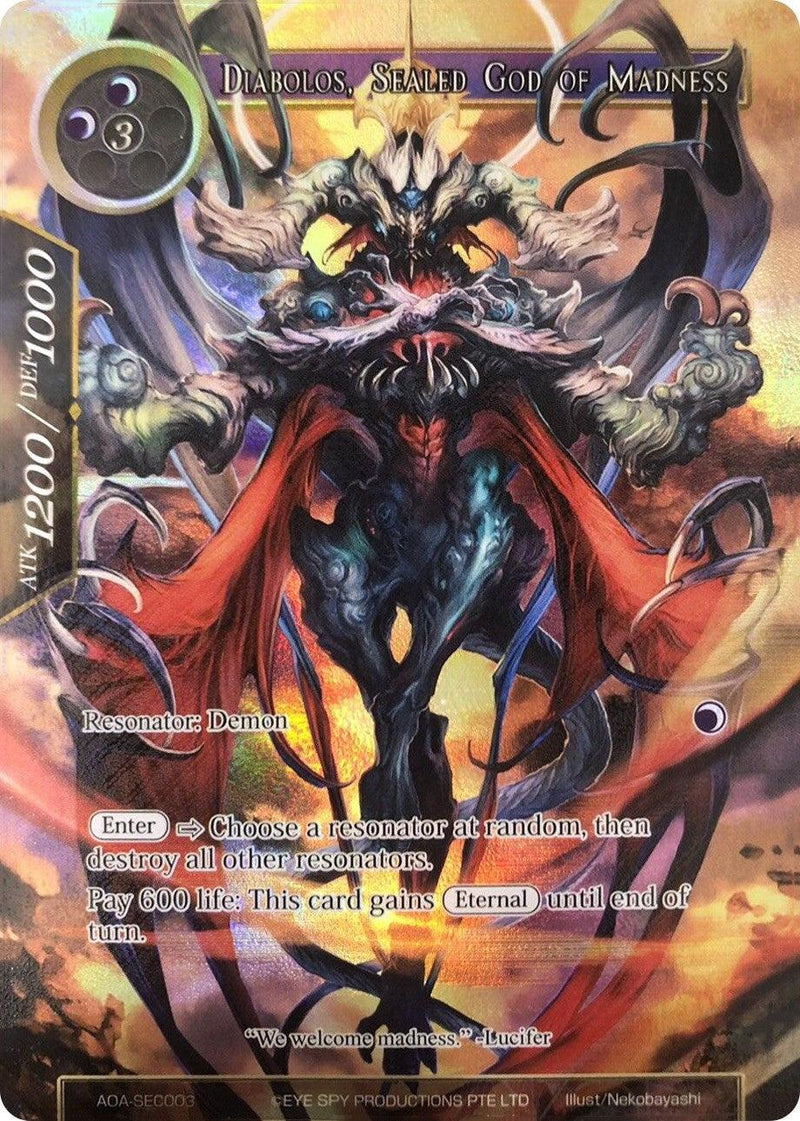 Diabolos, Sealed God of Madness (Secret) (AOA-SEC003) [Awakening of the Ancients] - POKÉ JEUX