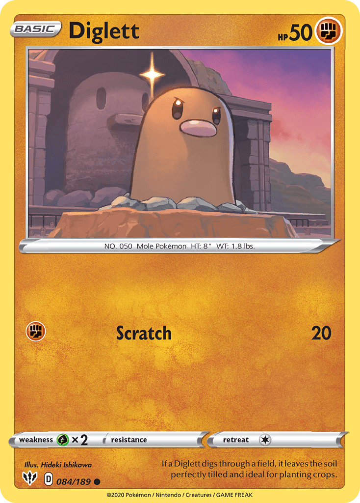 Diglett (084/189) [Sword & Shield: Darkness Ablaze] - POKÉ JEUX