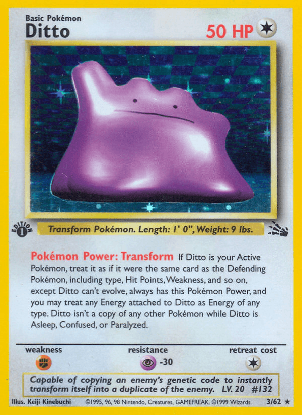 Ditto (3/62) [Fossil 1st Edition] - POKÉ JEUX