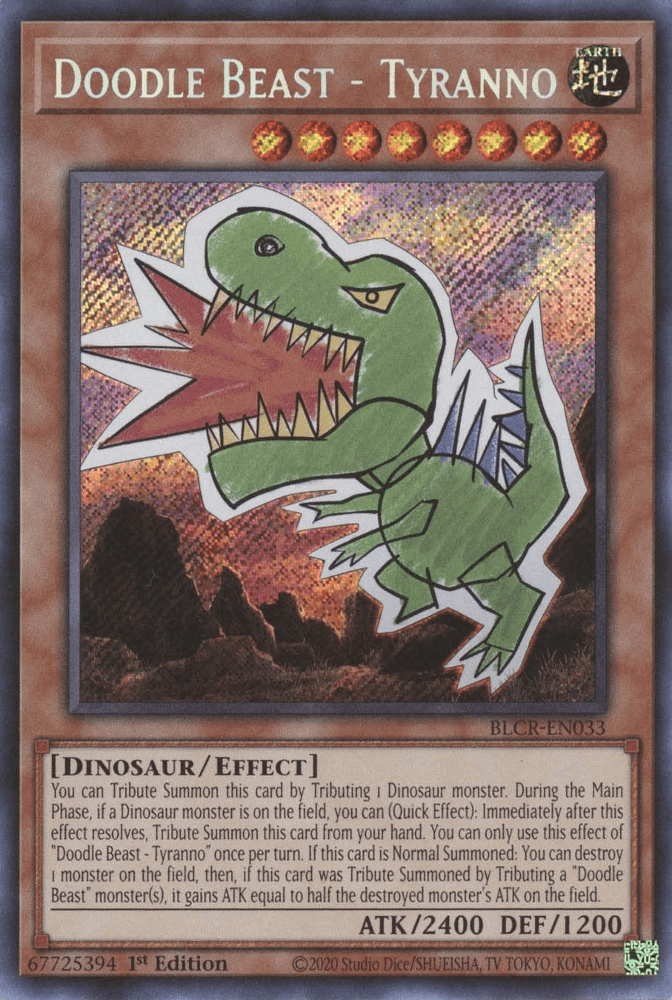 Doodle Beast - Tyranno [BLCR-EN033] Secret Rare - POKÉ JEUX