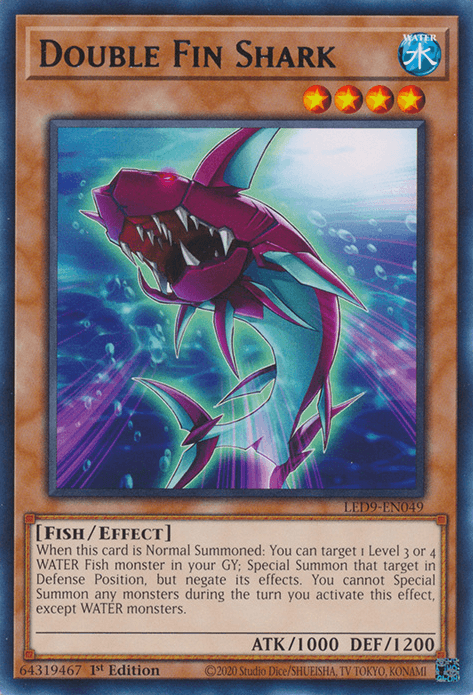 Double Fin Shark [LED9-EN049] Rare - POKÉ JEUX