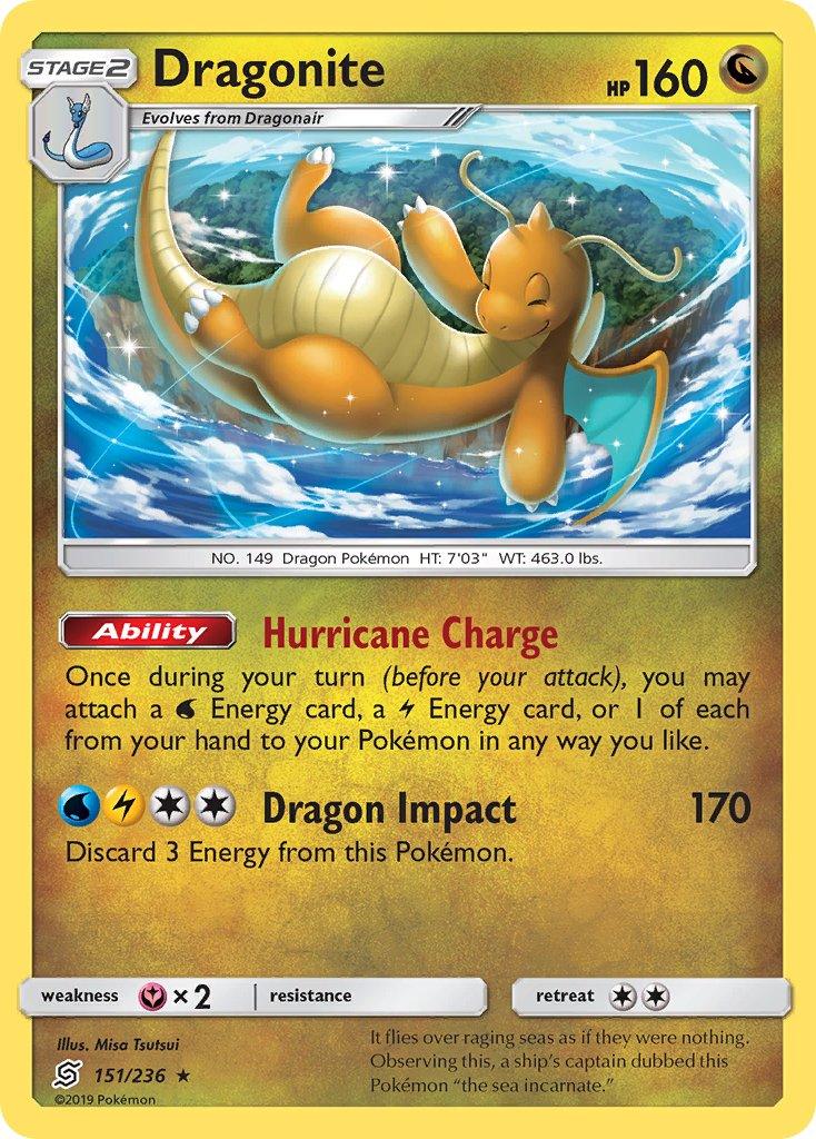 Dragonite (151/236) (Cracked Ice Holo) (Theme Deck Exclusives) [Sun & Moon: Unified Minds] - POKÉ JEUX