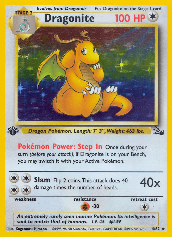 Dragonite (4/62) [Fossil 1st Edition] - POKÉ JEUX