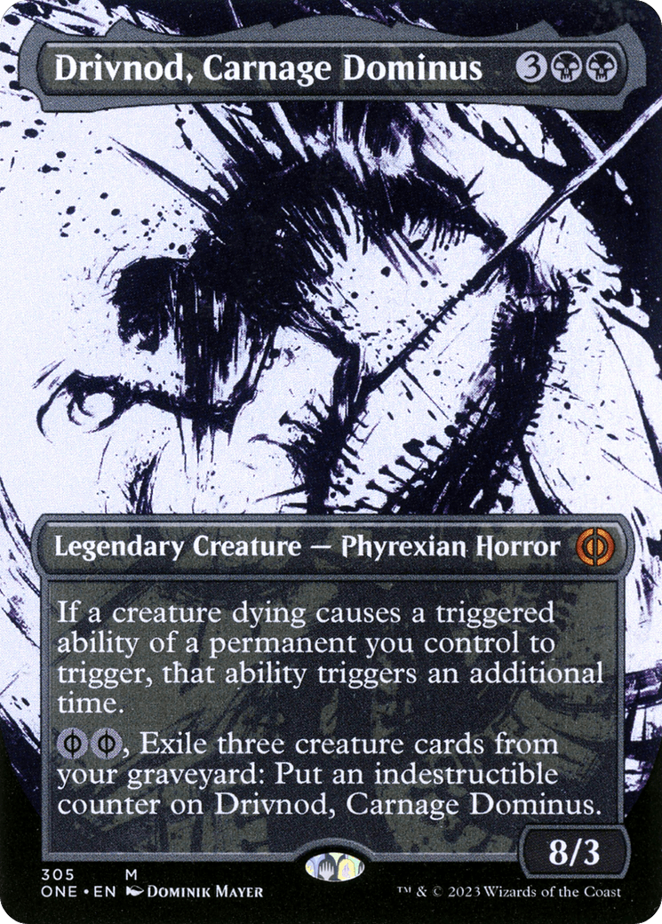 Drivnod, Carnage Dominus (Borderless Ichor) [Phyrexia: All Will Be One] - POKÉ JEUX