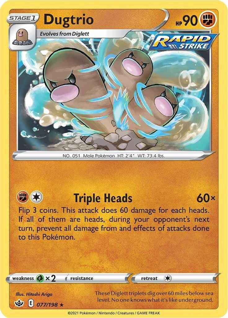 Dugtrio (077/198) [Sword & Shield: Chilling Reign] - POKÉ JEUX