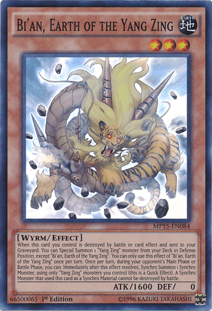 Bi'an, Earth of the Yang Zing [MP15-EN084] Super Rare - POKÉ JEUX