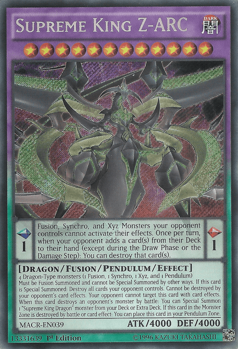 Supreme King Z-ARC [MACR-EN039] Secret Rare - POKÉ JEUX