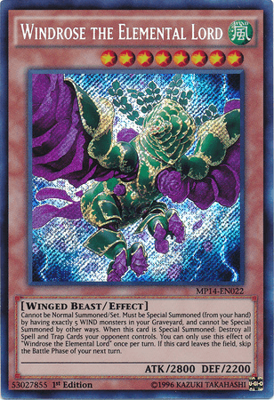 Windrose the Elemental Lord [MP14-EN022] Secret Rare - POKÉ JEUX