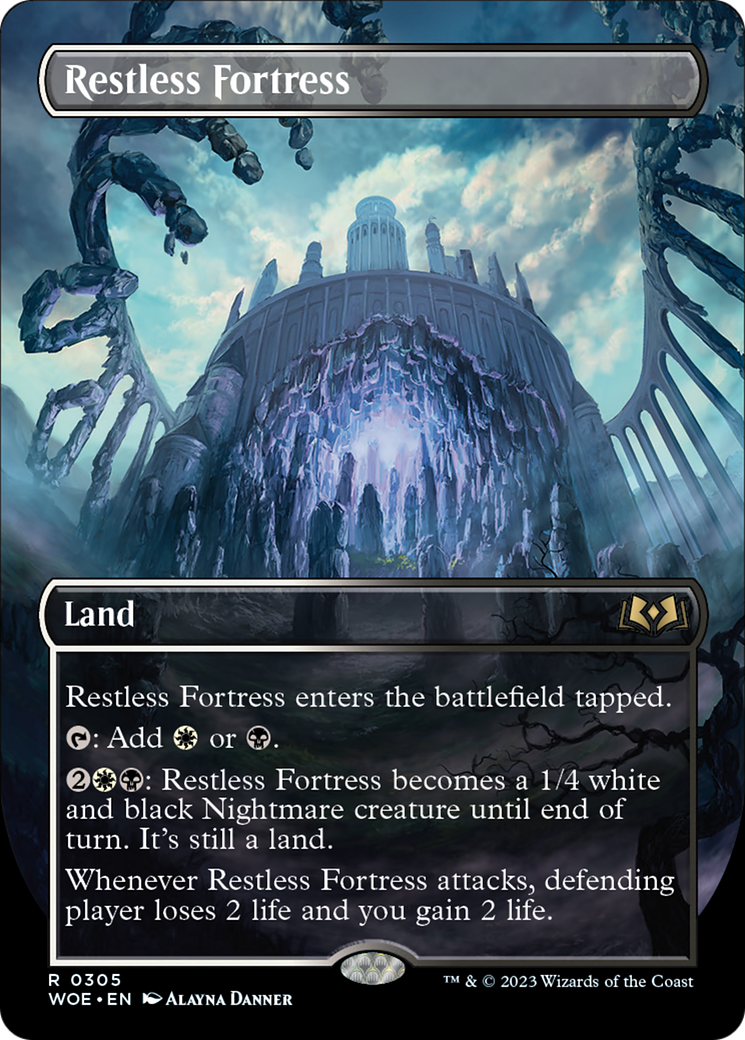 Restless Fortress (Borderless Alternate Art) [Wilds of Eldraine]