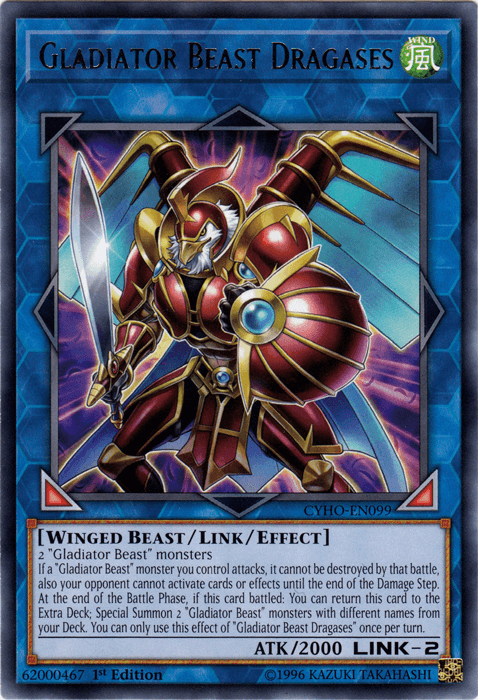 Gladiator Beast Dragases [CYHO-EN099] Rare - POKÉ JEUX