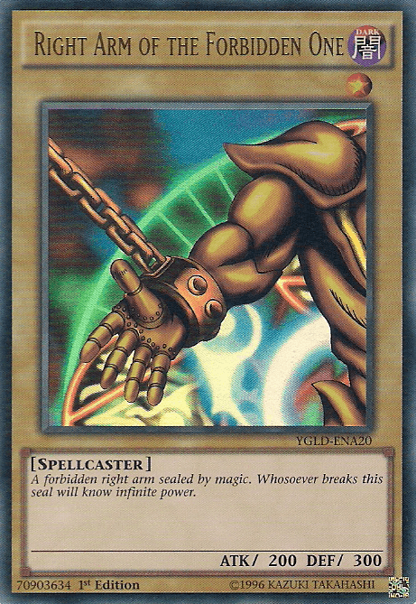 Right Arm of the Forbidden One [YGLD-ENA20] Ultra Rare - POKÉ JEUX