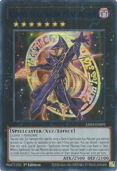 Ebon Illusion Magician (Blue) [LDS3-EN091] Ultra Rare - POKÉ JEUX