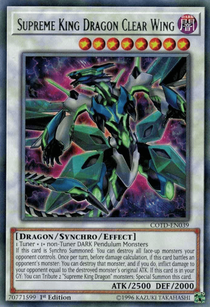 Supreme King Dragon Clear Wing [COTD-EN039] Rare - POKÉ JEUX